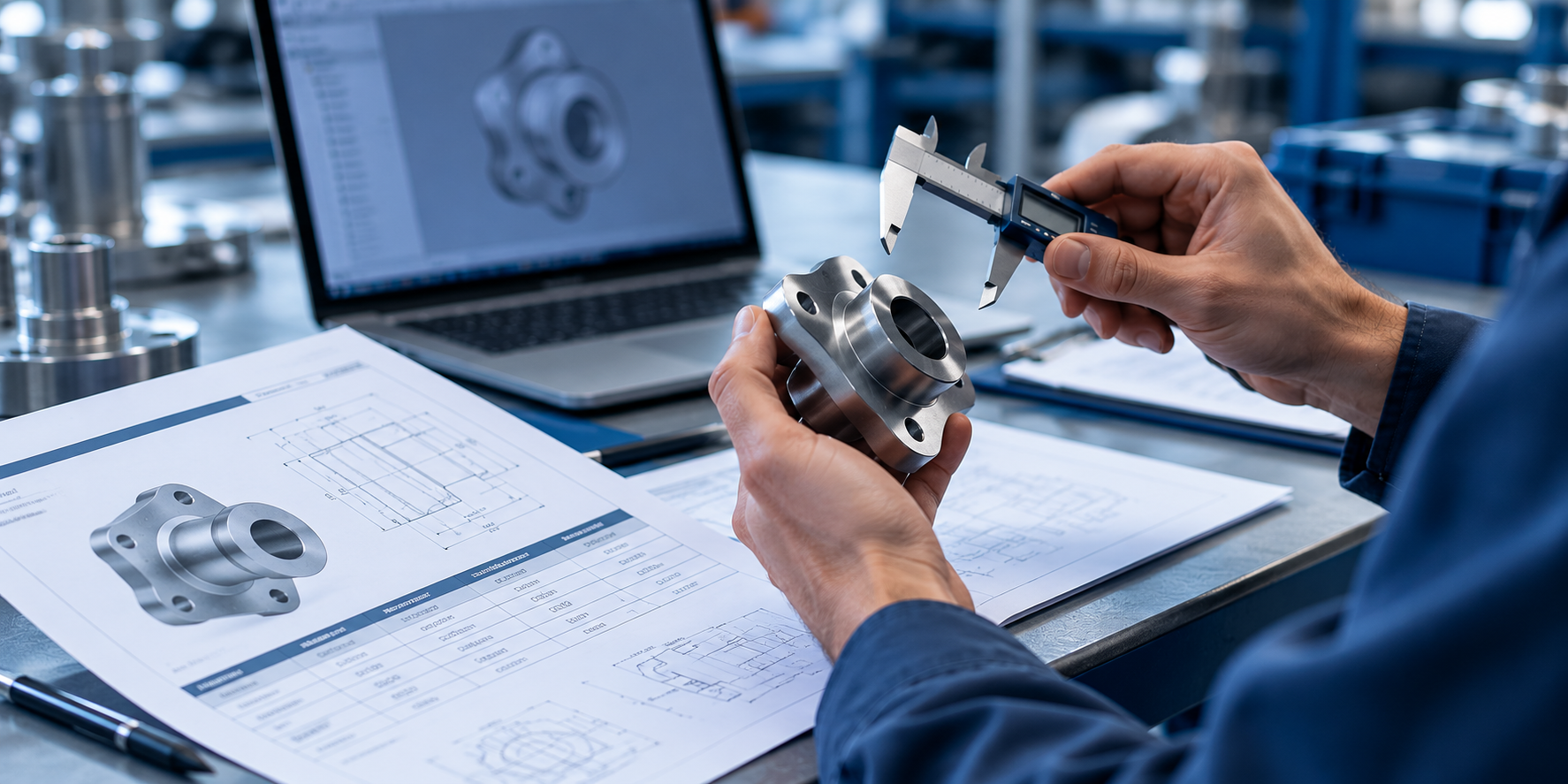Misurazione di un componente su disegno tecnico